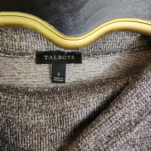 Talbots Gold Metallic Cowl Neck Sweater Size Small - Picture 6 of 9